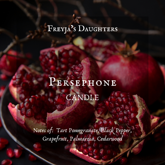 Persephone Candle, Pomegranate Scent