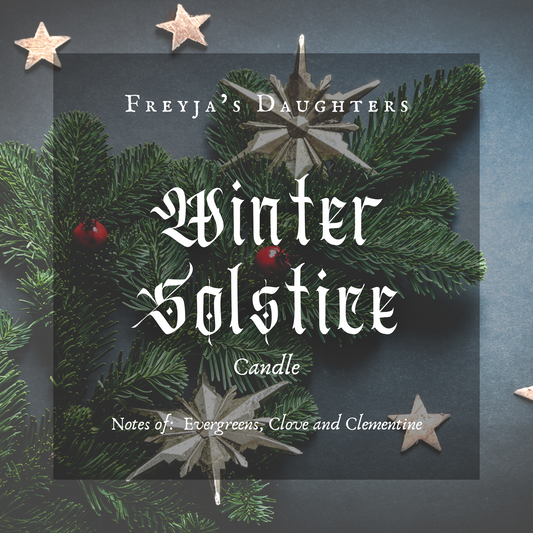 Winter Solstice Candle, Evergreens, Citrus and Spice Scent