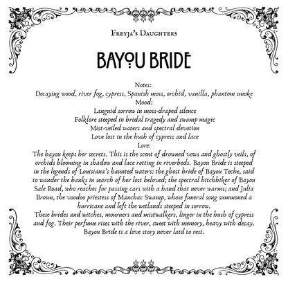 Bayou Bride Perfume, Gothic Hauntlands Collection, Bayou Gothic