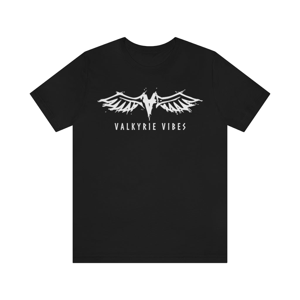 Valkyrie Vibes Tee, Valkyrie T-shirt, Norse Pagan Short Sleeve Shirt, Nordic Mythology Jersey Tshirt, V Wings