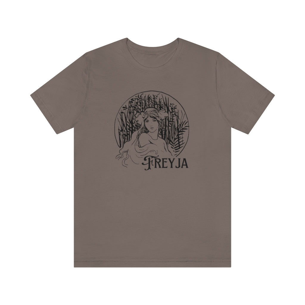 Freyja Unisex Jersey Tee, Freya T-Shirt, Shield Maiden, Norse Pagan Goddess, Frigg, Freja