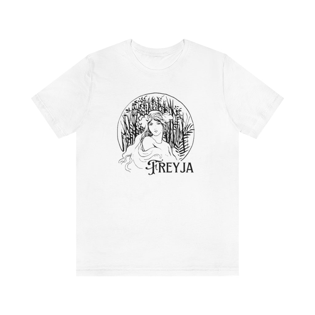 Freyja Unisex Jersey Tee, Freya T-Shirt, Shield Maiden, Norse Pagan Goddess, Frigg, Freja