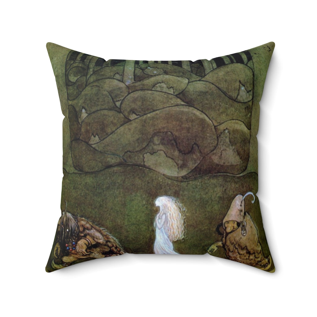 Among the Elves and Trolls Pillow, John Bauer illustration Throw Pillow, Scandinavian Folklore, Fairytales, Troll, Swedish Lore