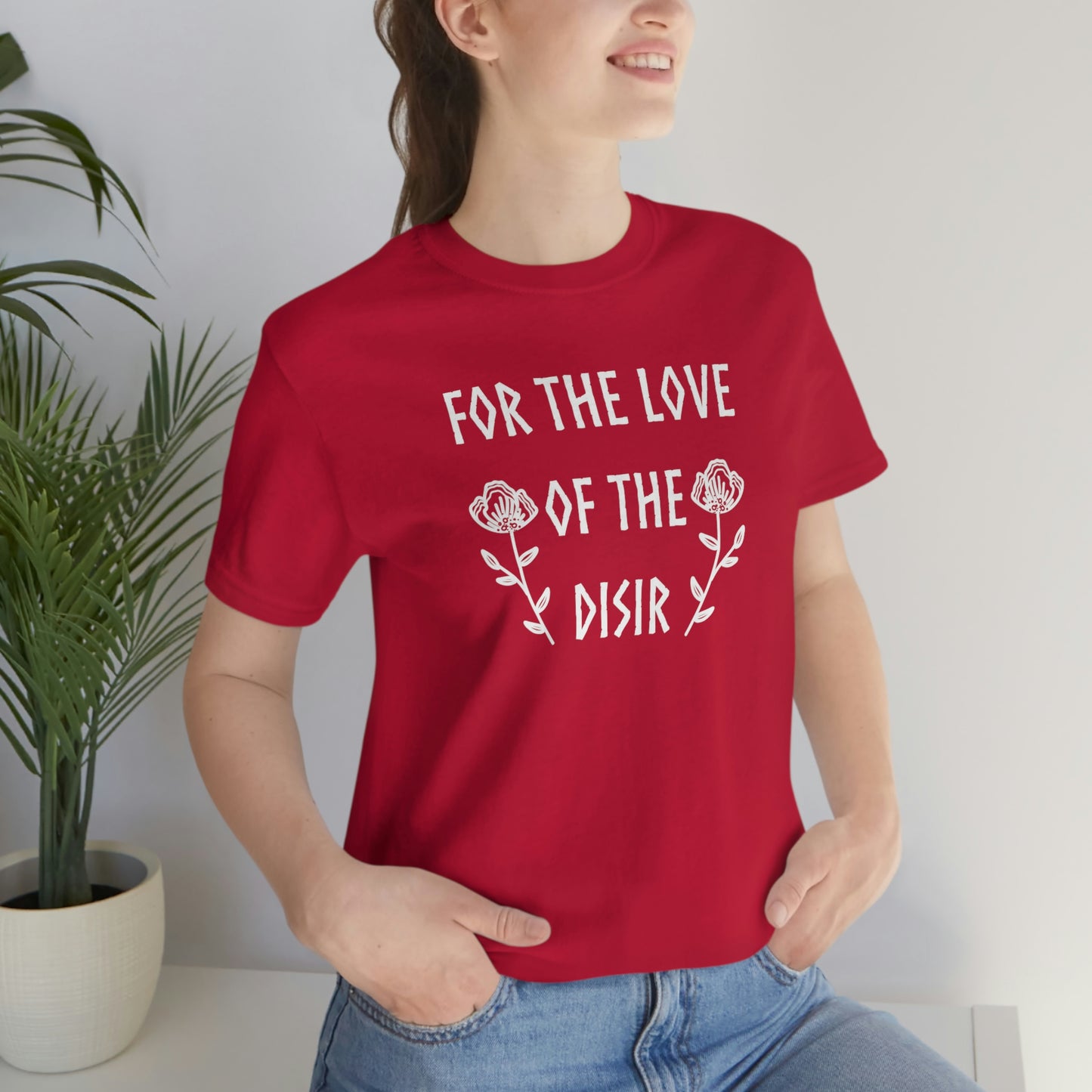 For the Love of the Disir Unisex Jersey Tee, Flower Disir shirt sleeved shirt, Norse Pagan T-Shirt, Ancestors shirt