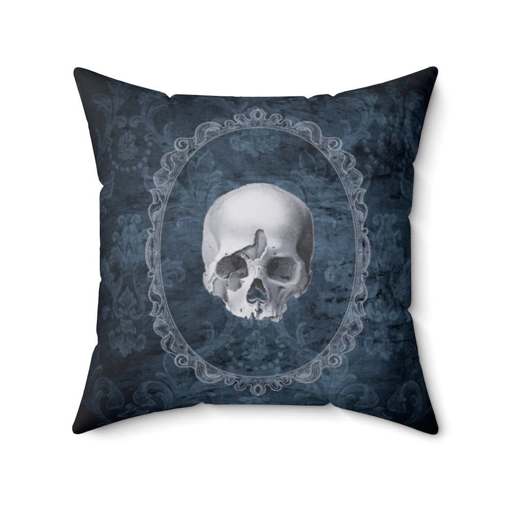 Victorian Skull/Skeleton Throw Pillow, Gothic Home, Victorian Grunge