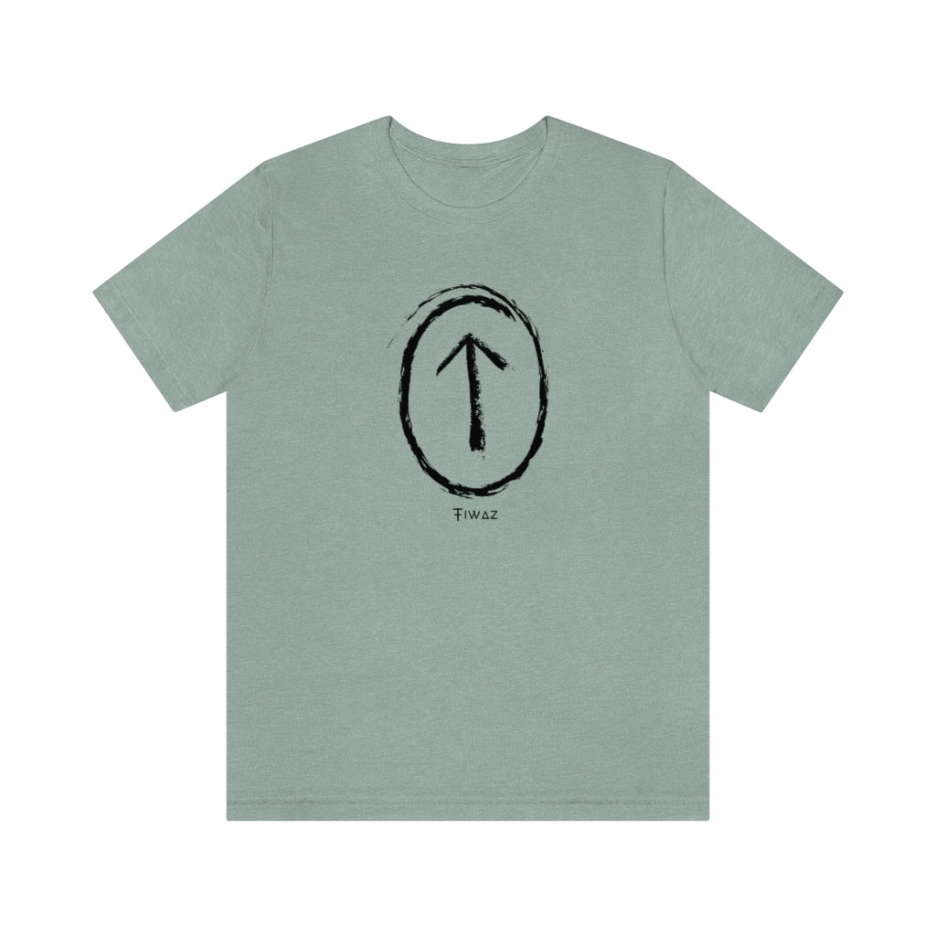 Tiwaz Rune Unisex Jersey Tee, Short Sleeve Rune T-Shirt