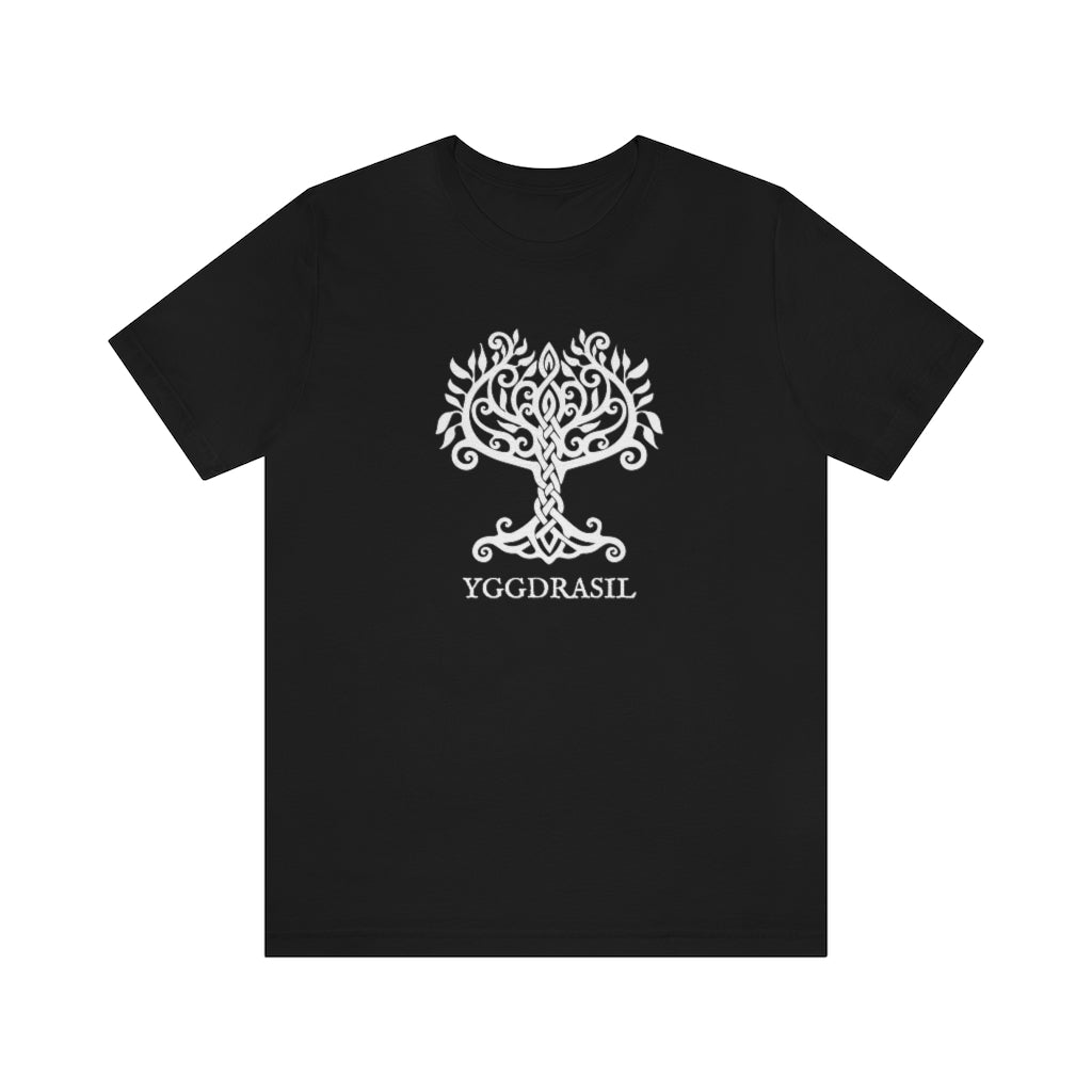 Yggdrasil Unisex Jersey Short Sleeve Tee, Tree of Life T-shirt, Norse Pagan Tree of Nine Worlds, Nordic Mythology