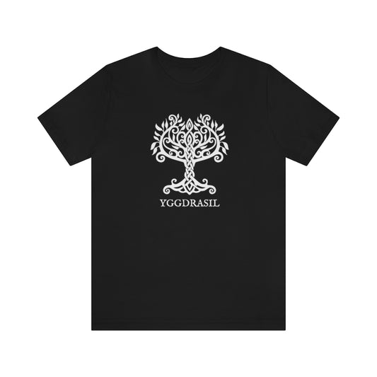 Yggdrasil Unisex Jersey Short Sleeve Tee, Tree of Life T-shirt, Norse Pagan Tree of Nine Worlds, Nordic Mythology