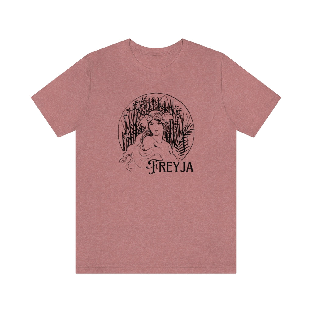 Freyja Unisex Jersey Tee, Freya T-Shirt, Shield Maiden, Norse Pagan Goddess, Frigg, Freja