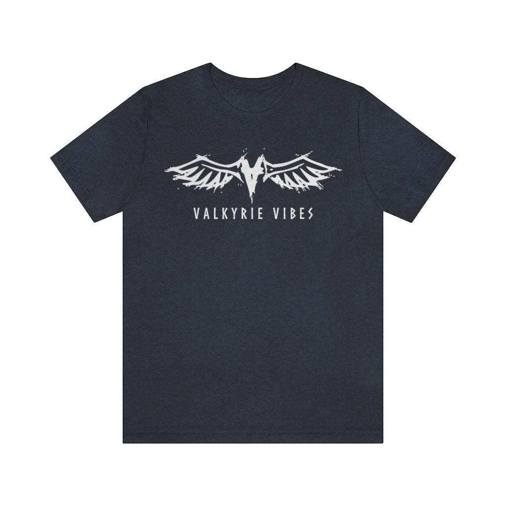 Valkyrie Vibes Tee, Valkyrie T-shirt, Norse Pagan Short Sleeve Shirt, Nordic Mythology Jersey Tshirt, V Wings