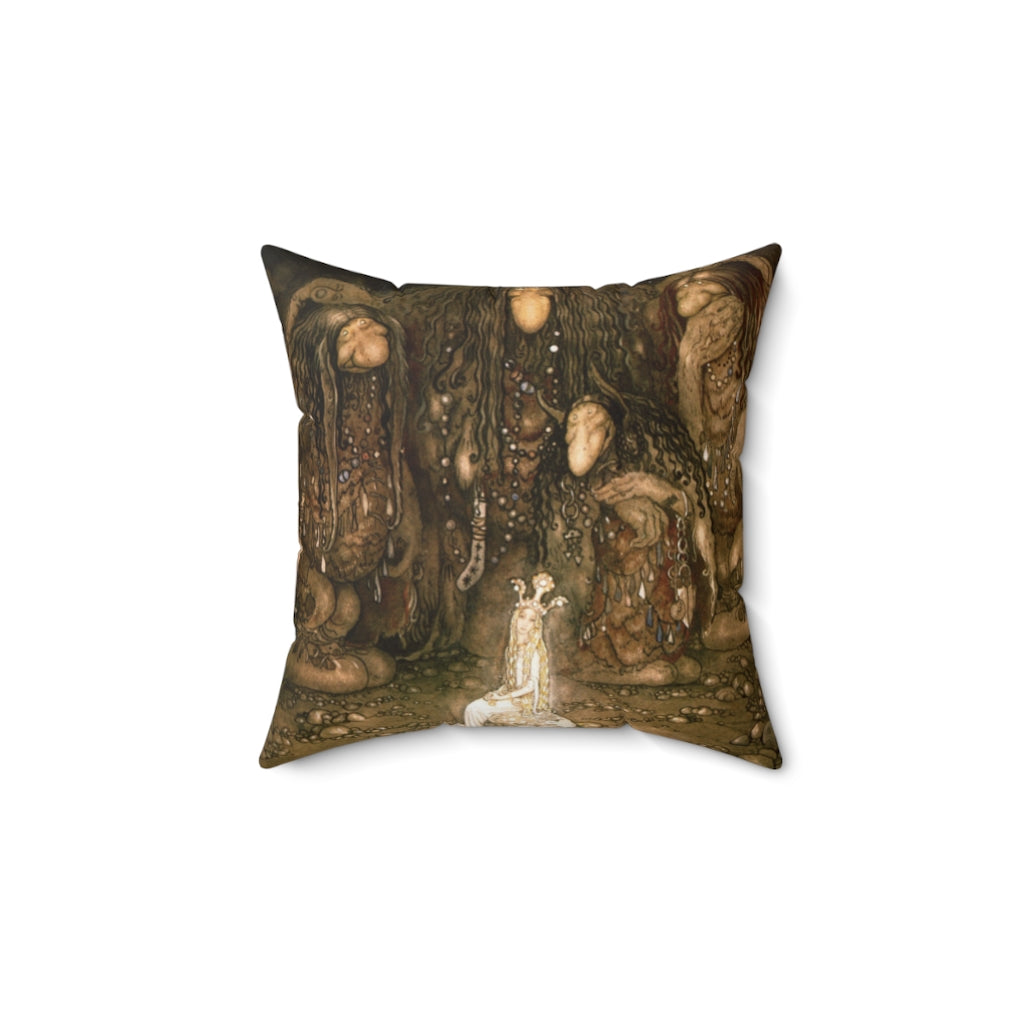 Among the Elves and Trolls Pillow, John Bauer illustration Throw Pillow, Scandinavian Folklore, Fairytales, Troll lore