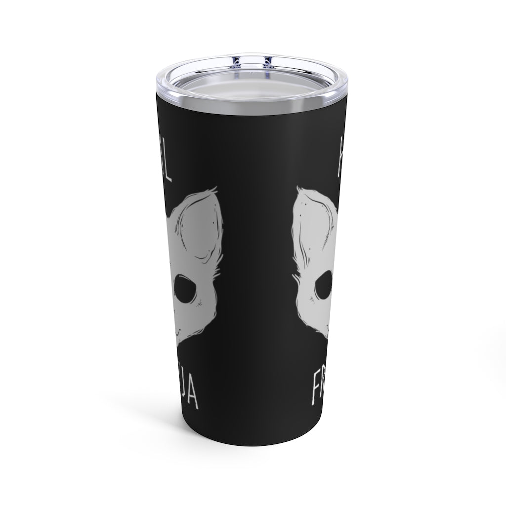 Hail Freyja Tumbler, 20oz Insulated Travel Mug, Stainless Steel, Norse Pagan Freya Mug, Freyja's Cats, Witchy Cup, Kitty Magic