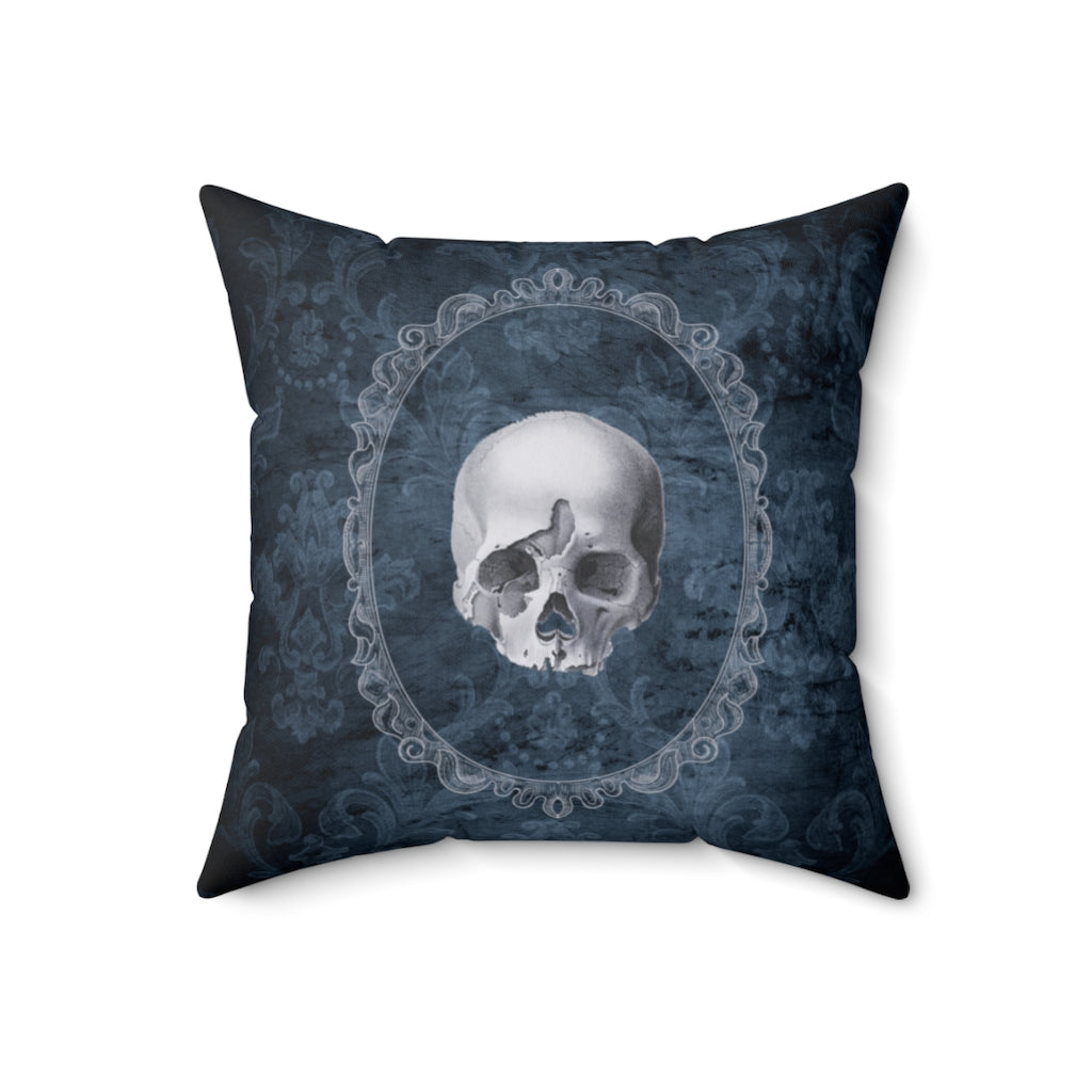 Victorian Skull/Skeleton Throw Pillow, Gothic Home, Victorian Grunge