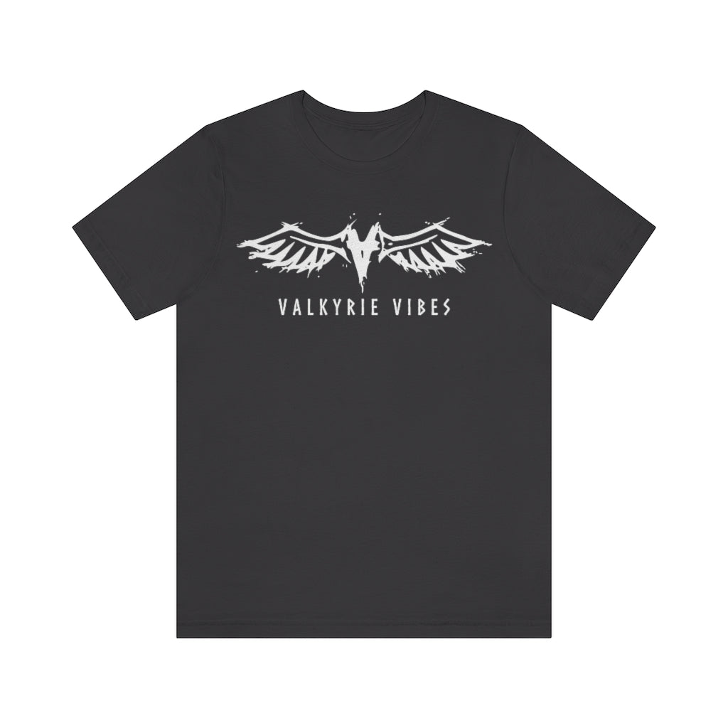 Valkyrie Vibes Tee, Valkyrie T-shirt, Norse Pagan Short Sleeve Shirt, Nordic Mythology Jersey Tshirt, V Wings