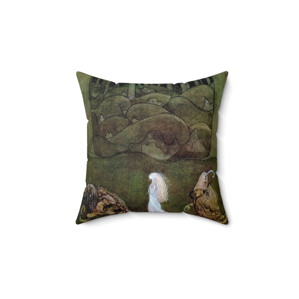 Among the Elves and Trolls Pillow, John Bauer illustration Throw Pillow, Scandinavian Folklore, Fairytales, Troll, Swedish Lore