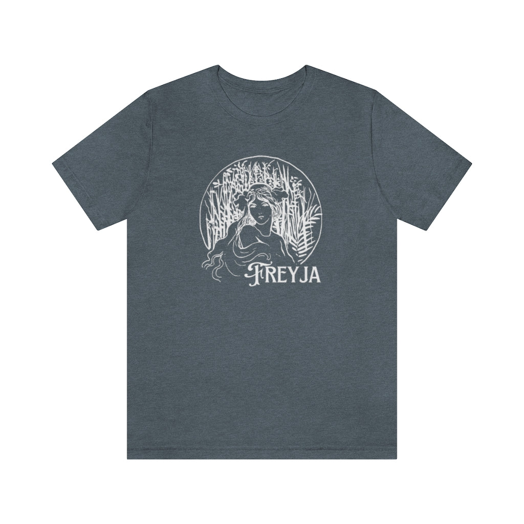 Freyja Unisex Jersey Tee, Freya T-Shirt, Shield Maiden, Norse Pagan Goddess, Frigg, Freja