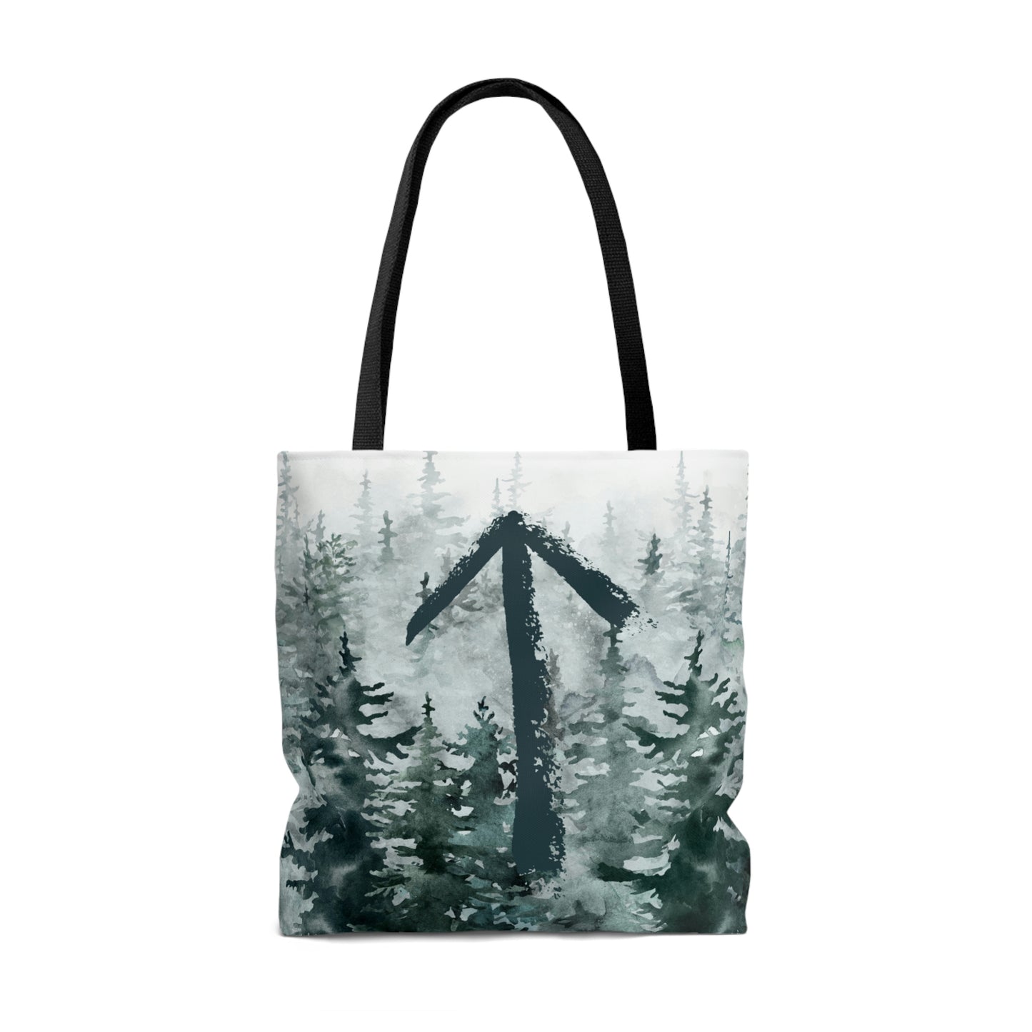 Tiwaz Watercolor Woods Tote, Tyr Forest Bag, Pagan Tote