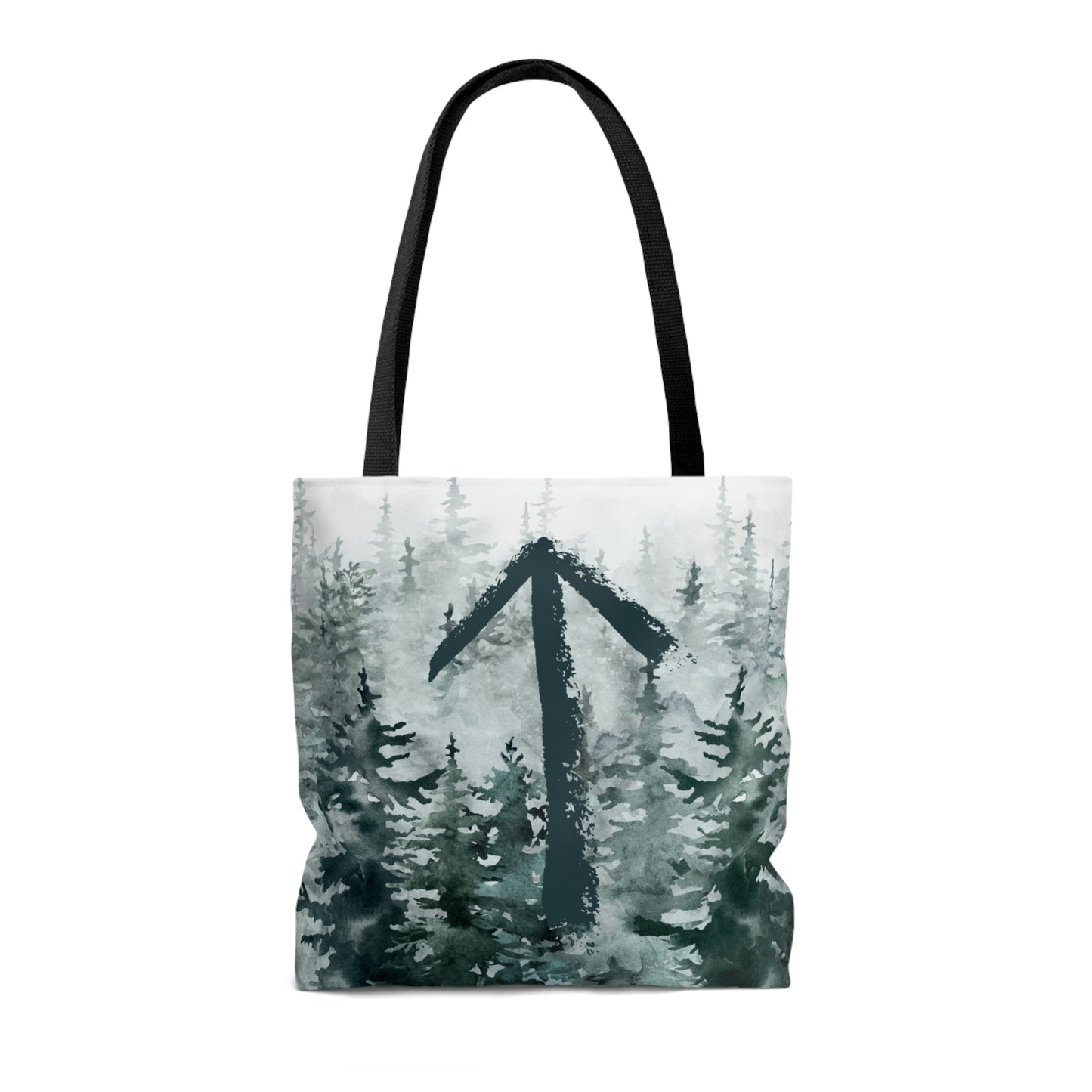 Tiwaz Watercolor Woods Tote, Tyr Forest Bag, Pagan Tote