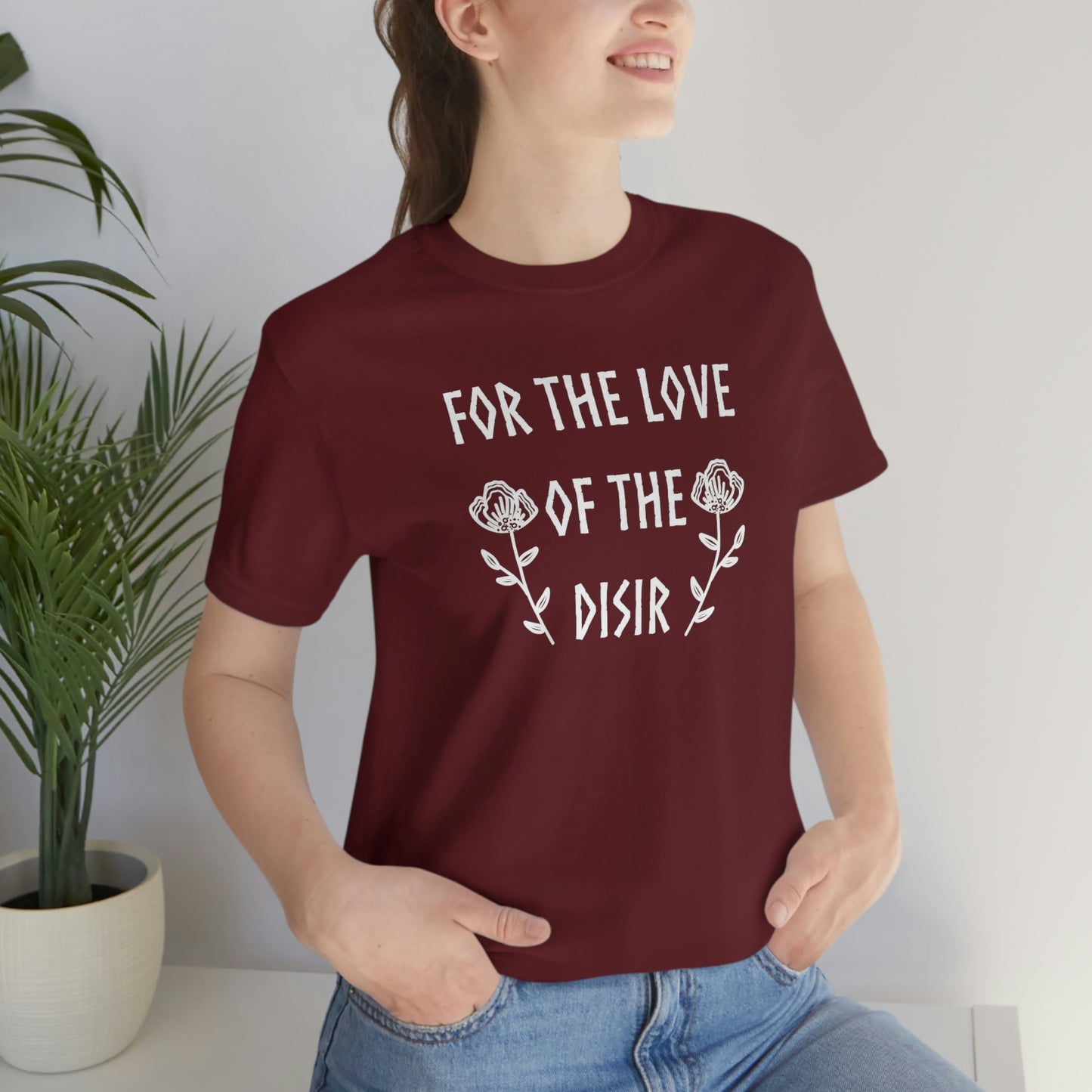 For the Love of the Disir Unisex Jersey Tee, Flower Disir shirt sleeved shirt, Norse Pagan T-Shirt, Ancestors shirt