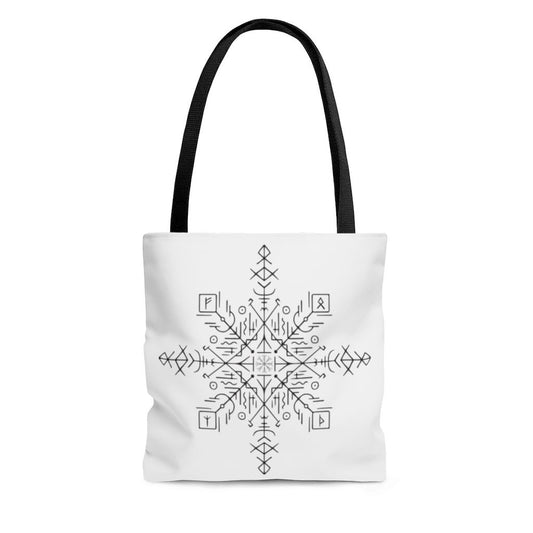 Rune Tote, Helm of Awe, Magical Sigils, Norse Pagan Symbols Bag