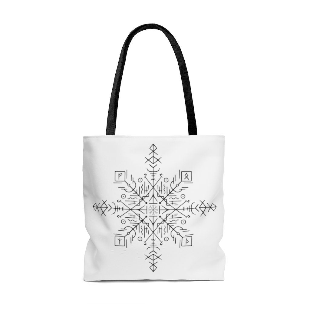 Rune Tote, Helm of Awe, Magical Sigils, Norse Pagan Symbols Bag