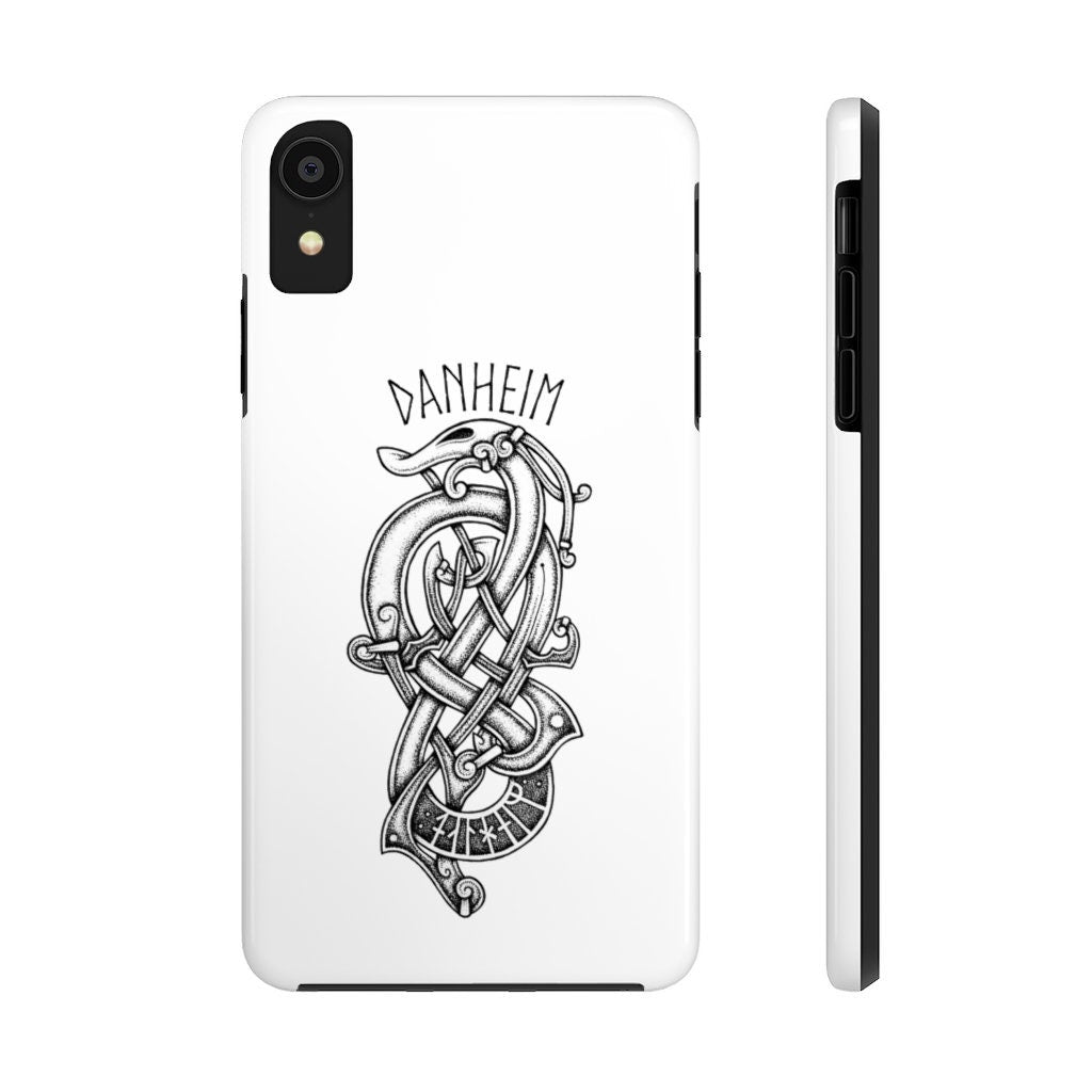 Danheim Phone Case, Tough Case with Viking Knotwork Danheim Case, iPhone Samsung Black and White