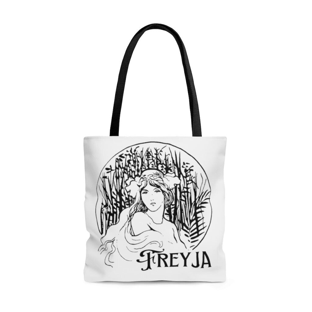 Freyja Tote, Beautiful Freya Bag, Norse Goddess of Love and War, Scandinavian Pagan, Feminine Shield Maiden, Valkyrie Bag