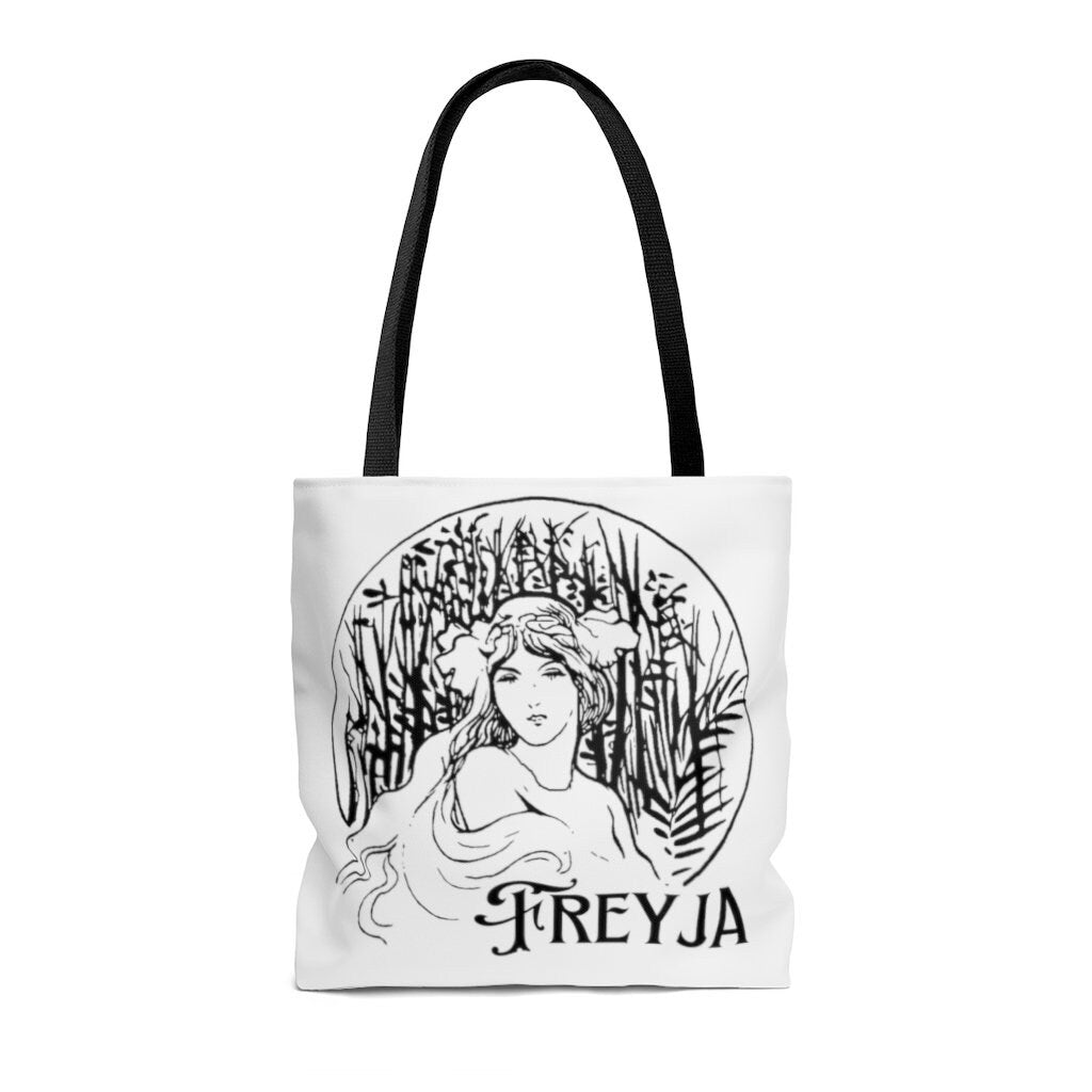 Freyja Tote, Beautiful Freya Bag, Norse Goddess of Love and War, Scandinavian Pagan, Feminine Shield Maiden, Valkyrie Bag