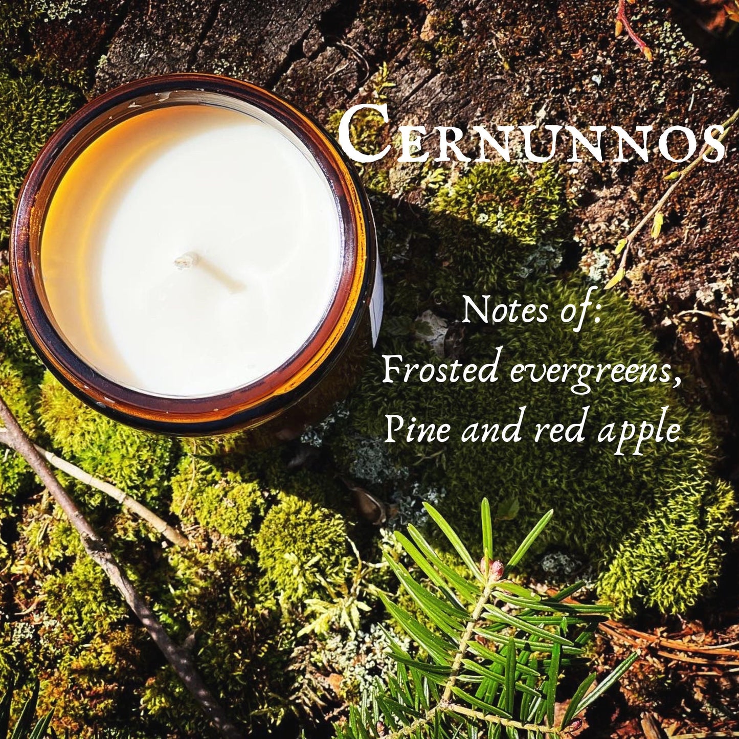 Cernunnos Candle, Freyja's Daughters Candles, Horned Forest God, Evergreens and Apple Scent, Ritual, Altar, Home Fragrance Candle, Mythology