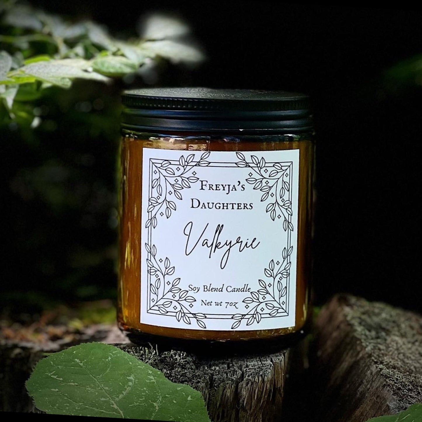 Valkyrie Candle, Freyja's Daughters Hand Poured Candles, Norse Mythology, Nordic Pagan Home Fragrance, Snowy Woods, Invigorating Spruce, Fir