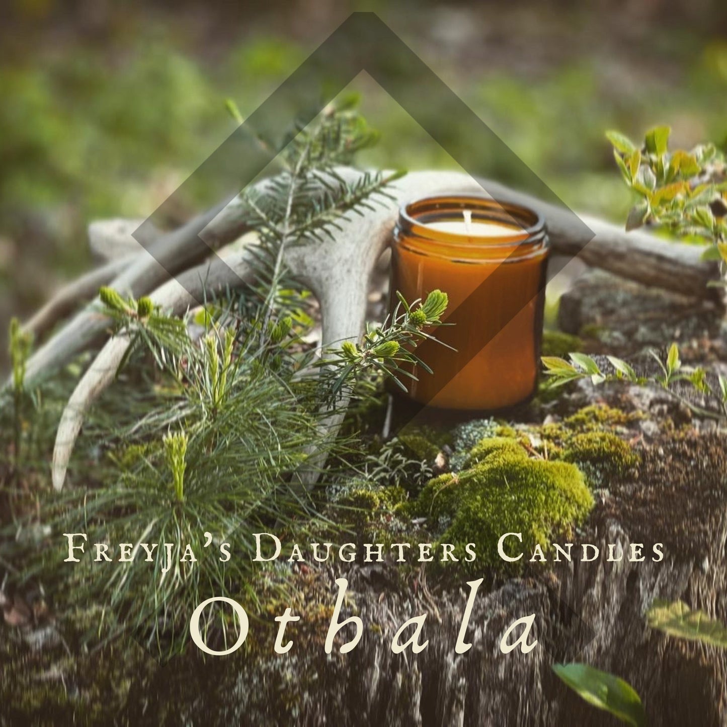 Othala Candle, Rune Collection, Citrus and Spice, Hand poured Norse Pagan Candles, Ritual, Altar, Ancestral Gifts, Honor your ancestors